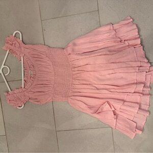 Pink Ruffled Kids Dress